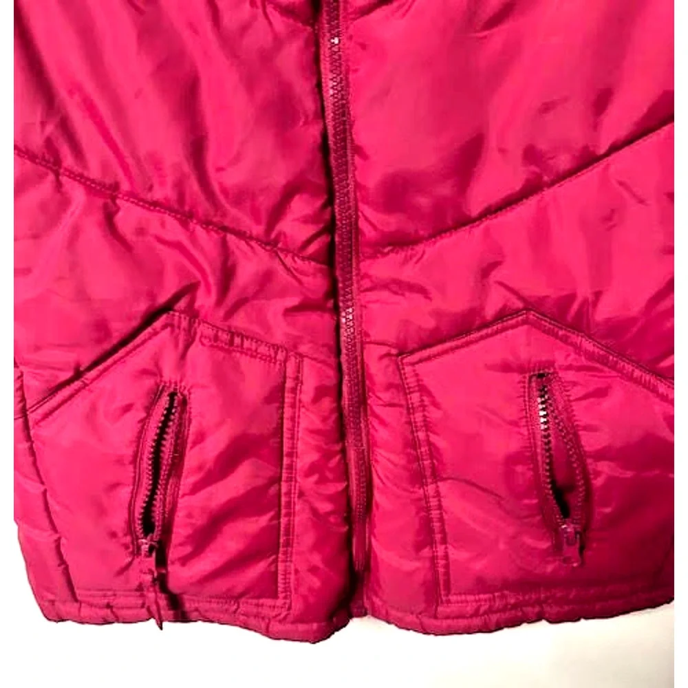 Talbots Kids Pink Quilted Puffer Vest Full Zip Girls Size 14/16
